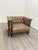 Brown Pair of Modern Tufted Leather Club Chairs For Sale - Image 8 of 11