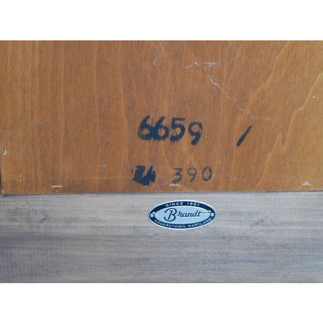 Late 20th Century Brandt Solid Cherry Chippendale Diminutive Curio Cabinet For Sale - Image 10 of 13