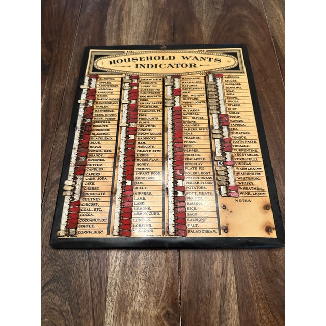 Victorian Early 20th Century Charles Lett and Co. Household Wants Indicator For Sale - Image 3 of 4