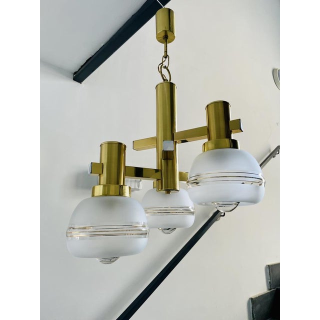 Gold Pendant Lamp by Gaetano Sciolari for Sciolari, 1970s For Sale - Image 8 of 18