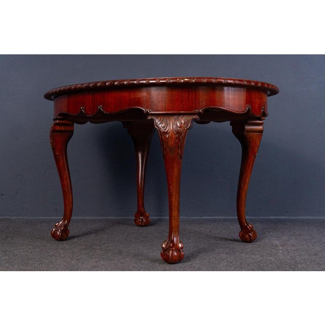 Brown Extendable Dining Table in Mahogany and Pine For Sale - Image 8 of 18