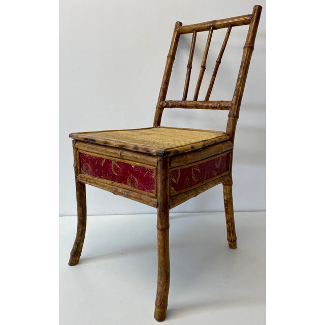 Late 19th Century Bamboo & Cane Victorian Bedroom Chair C.1890 For Sale - Image 4 of 12