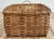 Vintage Oversized Woven Wood Slat Handled Basket For Sale - Image 4 of 10