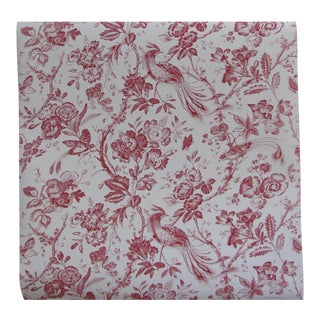 Schumacher Wallpaper 18th Century Traditional 'Birds of Paradise' 3 Double Rolls For Sale