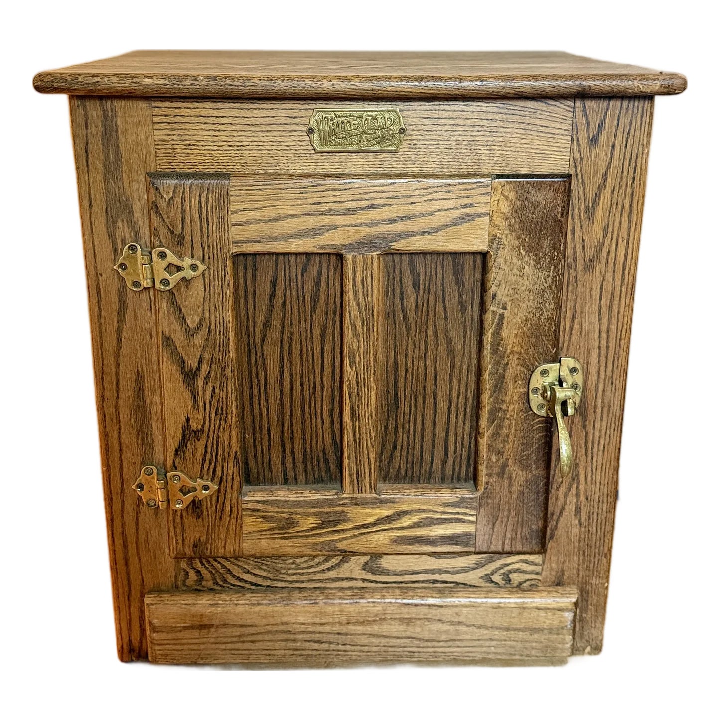 Vintage White Clad Solid Wood Ice Box | Chairish