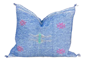 Jalanili Lumbar Moroccan Silk Rug Pillow