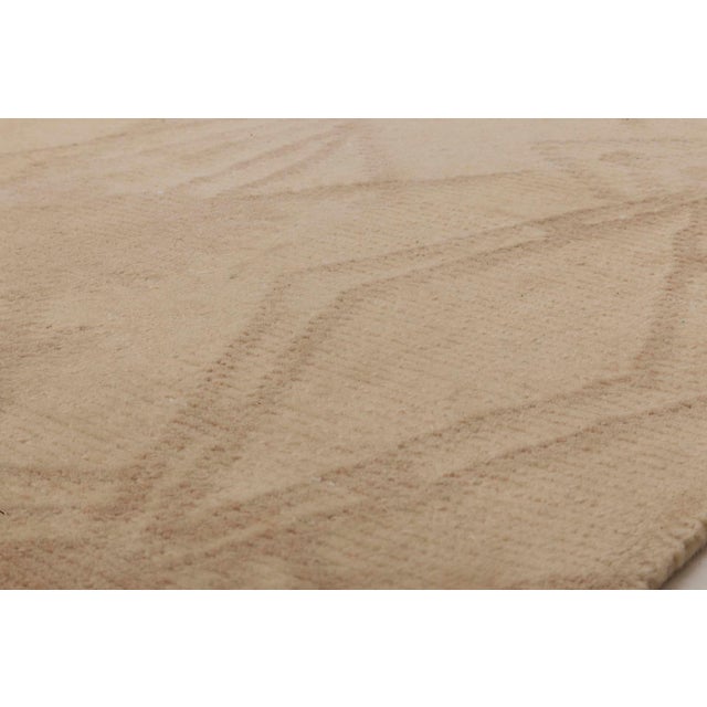 Modern Drifting Dune Abstract Modern Beige With Taupe Rug "Sandrift" For Sale - Image 3 of 7