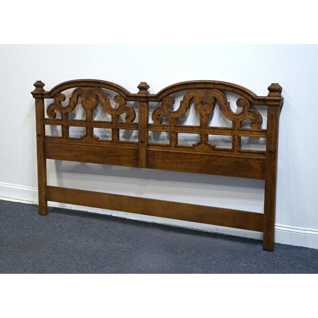 DREXEL HERITAGE Bishopsgate Collection English Tudor Style King Size Headboard 120-511-2 in 673 Finish 44.5" High 81" Wide...