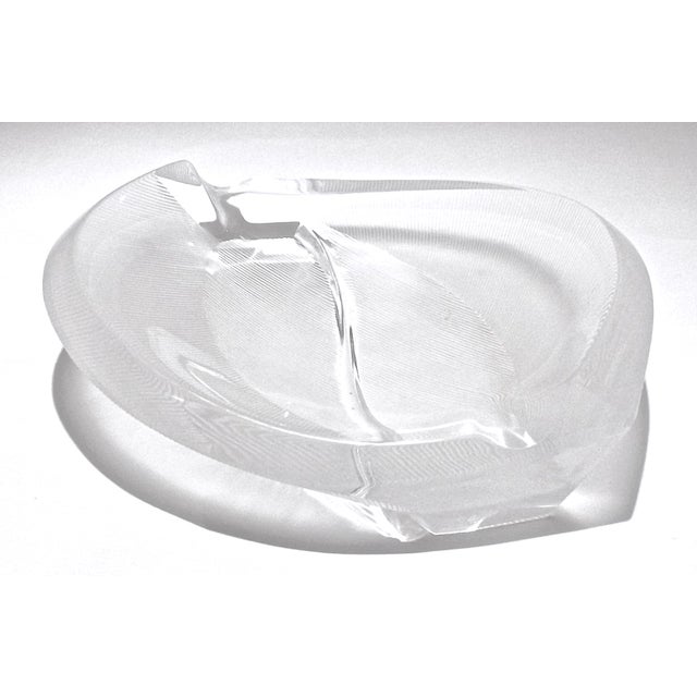 Lalique Abstract Lalique Crystal Dish For Sale - Image 4 of 6