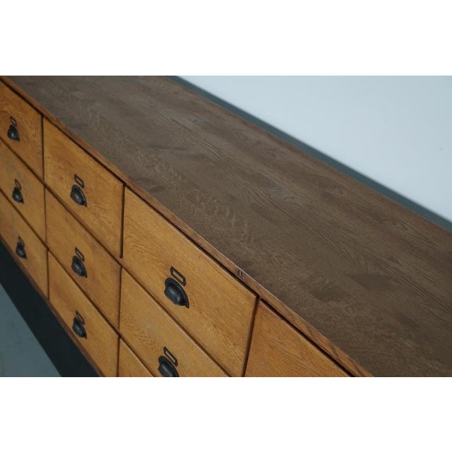 Large Vintage Dutch Oak Shop Cabinet, 1950s For Sale - Image 9 of 18