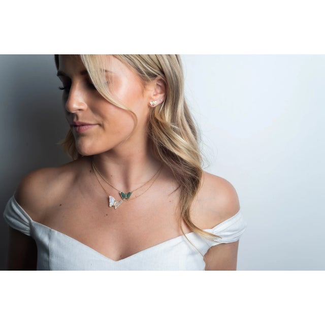 Rocks With Soul Rocks With Soul Moonstone Butterfly Necklace For Sale - Image 4 of 9