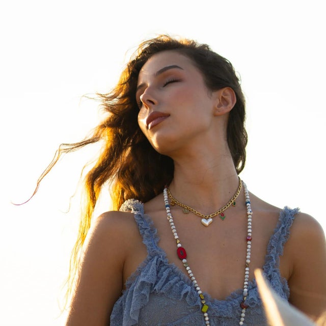 Contemporary Love in Bloom Charm Necklace For Sale - Image 3 of 11