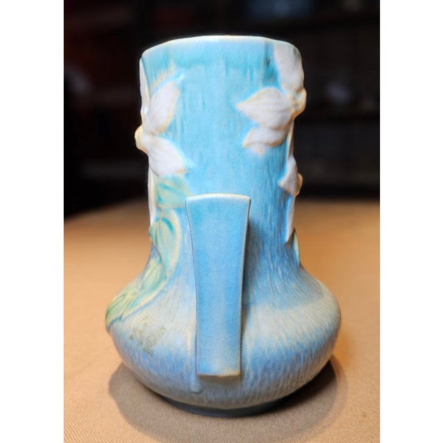 Roseville Pottery Roseville Pottery Clematis Vase For Sale - Image 4 of 10