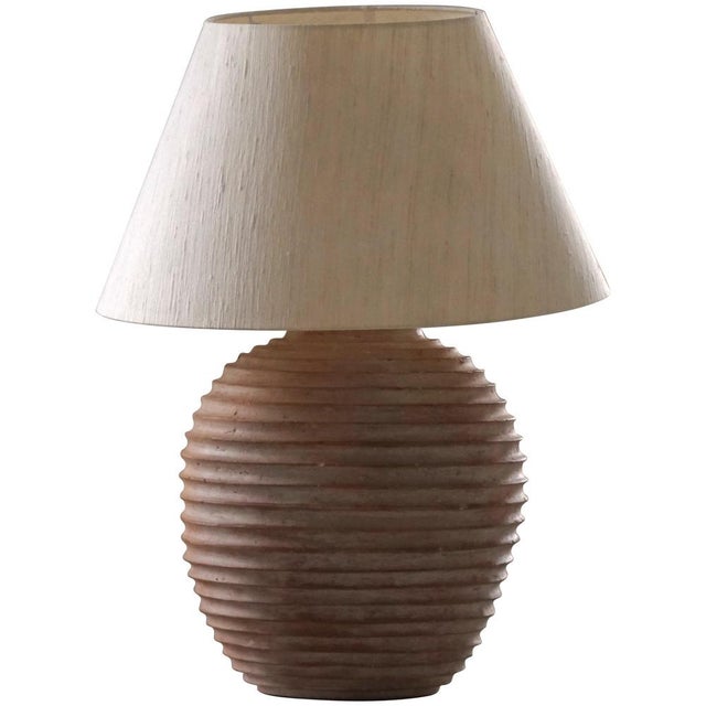 Mid-Centur French Ringed Terracotta Ceramic Table Lamp, 1970s For Sale - Image 17 of 17