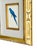 Realism Original Hand-Painted Blue Parrot Bird Painting in a Vintage Frame For Sale - Image 3 of 3