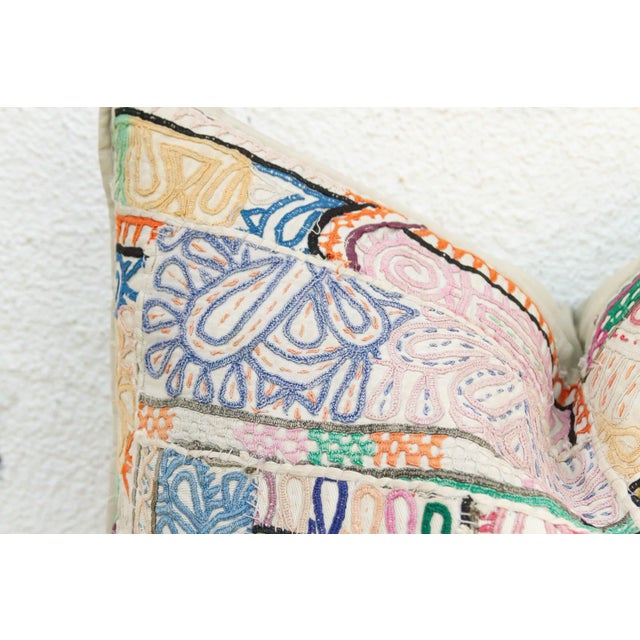 Contemporary Large Earthy Rose Antique Jaisalmer Pillow For Sale - Image 3 of 10