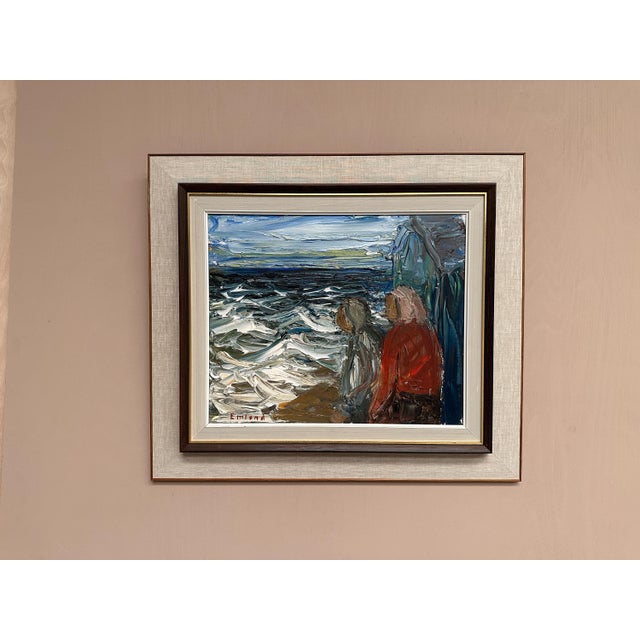 Einar Emland, Figures, 1960s, Oil on Canvas, Framed For Sale - Image 12 of 18