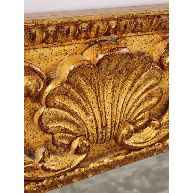 Vintage Giltwood Mirror With Seashell Motif For Sale - Image 11 of 15