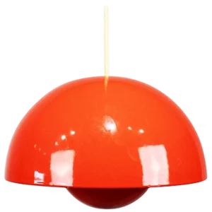 Red Flowerpot Model VP1 Pendant by Verner Panton, 1970s