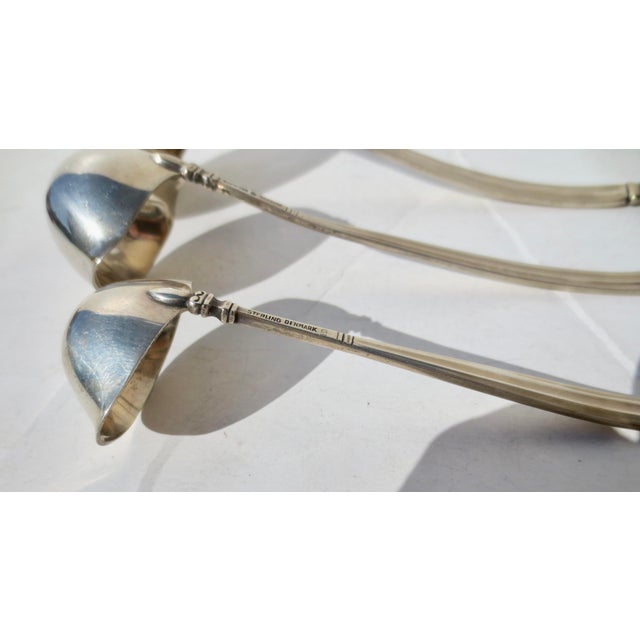 Metal 1950s Georg Jensen Acorn Pattern Laddles 5.5 Ounces - Set of 3 For Sale - Image 7 of 7