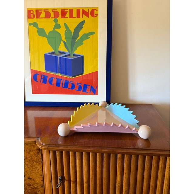 Postmodern Ceramic Centerpiece / Vide Poche Mod. "Parana" 1st Edition, Masanori Umeda, Memphis Milan Italy 1983 For Sale - Image 15 of 16