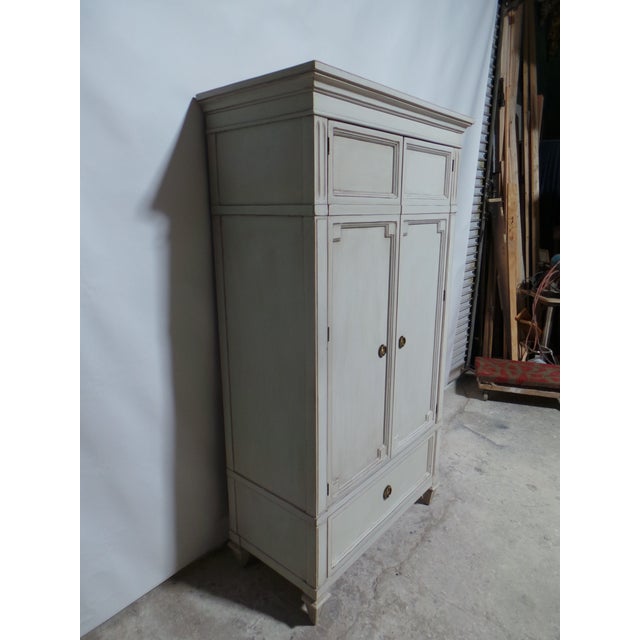 Gustavian Style 2 Door Wardrobe For Sale In Miami - Image 6 of 14