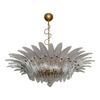 Contemporary Attributed to Murano Chandelier Clean Palm - Handcrafted in Italy For Sale