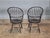 Late 20th Century Late 20th Century Pair of d.r. Dimes Sack Back Windsor Arm Chairs Bench Made Black Crackle Finish For Sale - Image 5 of 9