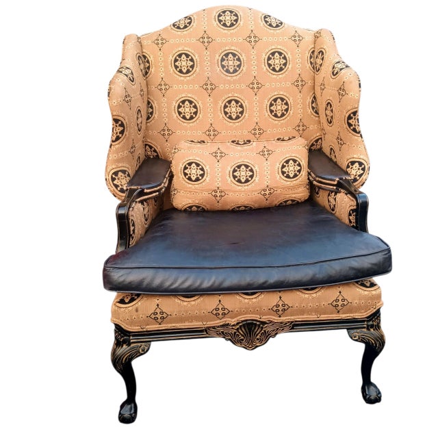 Elevate Your Space With the Old Hickory Tannery Firehouse Wingback Set For Sale In Raleigh - Image 6 of 12