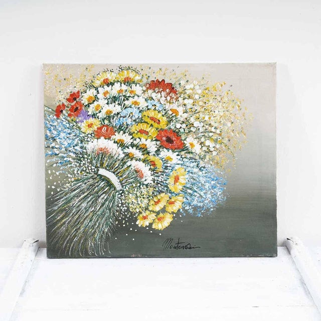Costanza Mantovani, Floral, 2000s, Oil on Canvas For Sale - Image 8 of 8