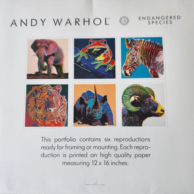 Andy Warhol’s 1989 “Endangered Species” portfolio features six lithograph prints of animals listed on the endangered...