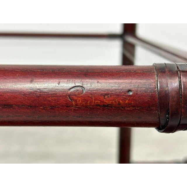 Brown Mid-Century Modern Serving Trolley from Gervasoni, 1970s For Sale - Image 8 of 13