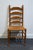 American Ethan Allen Heirloom Nutmeg Maple Colonial Early American Ladderback Dining Side Chair W. Rush Seat 10-6050 For Sale - Image 3 of 9