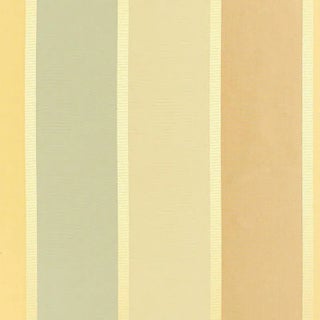 Sample - Schumacher Olivia Silk Stripe Fabric in Aqua For Sale