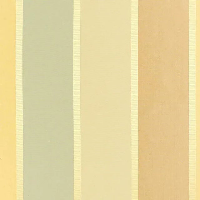 Sample - Schumacher Olivia Silk Stripe Fabric in Aqua For Sale
