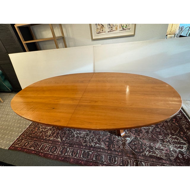 2010s Custom Design Solid Walnut Extension Dining Table For Sale - Image 5 of 13