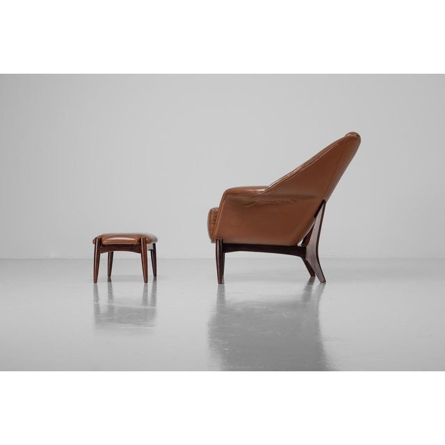 Set of Large Lounge Chairs with Ottomans, 1960s, Set of 4 For Sale - Image 15 of 18