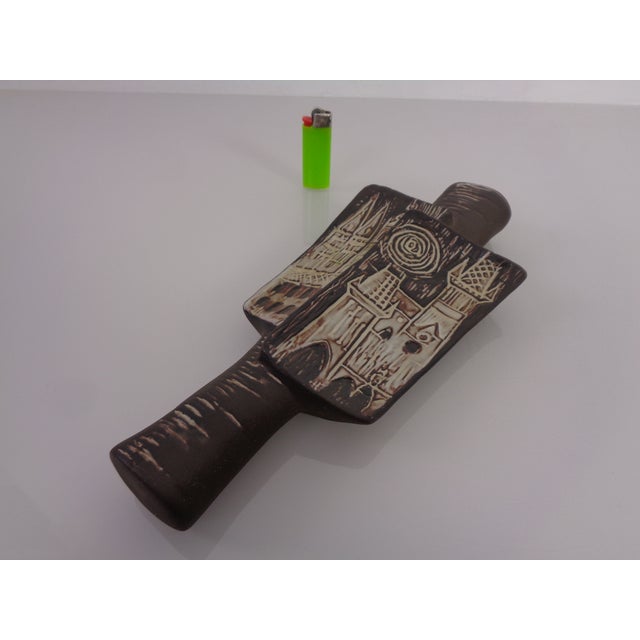 Gray Studio Ceramic Wall Vase of Prague from Keramo Kostelec, Czechoslovakia, 1960s For Sale - Image 8 of 15