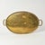Hollywood Regency Large Vintage Brass Oval Bamboo Tray With Handles Decorative Serving Tray For Sale - Image 3 of 11