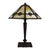 Bradley Hubbard Antique Bradley & Hubbard Arts & Crafts 8-Panel Slag Glass Table Lamp C1920 For Sale - Image 4 of 12