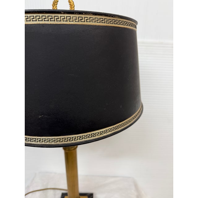 Black Paul Hanson Nyc Brass Empire Lamp For Sale - Image 8 of 12
