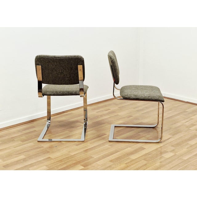 Black Vintage Sled Chairs from Mobel Italia, 1960s, Set of 4 For Sale - Image 8 of 18