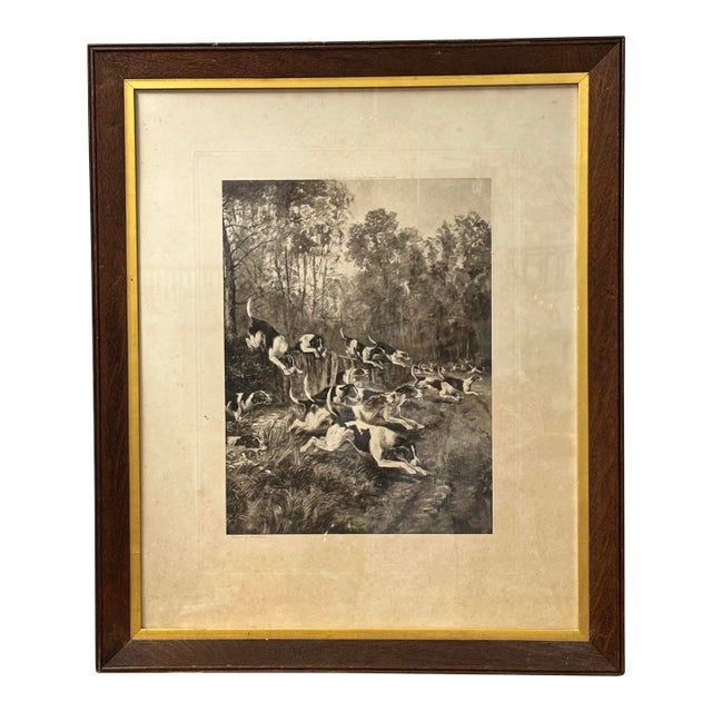 "Full Cry" English Hunt Print by a a Davis For Sale
