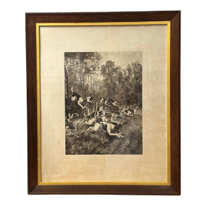 "Full Cry" English Hunt Print by a a Davis