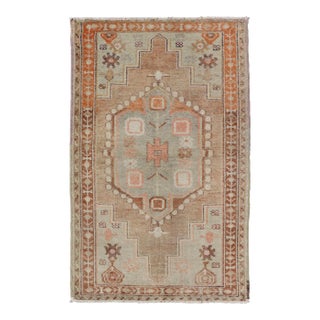 Medallion Antique Oushak Rug From Turkey For Sale
