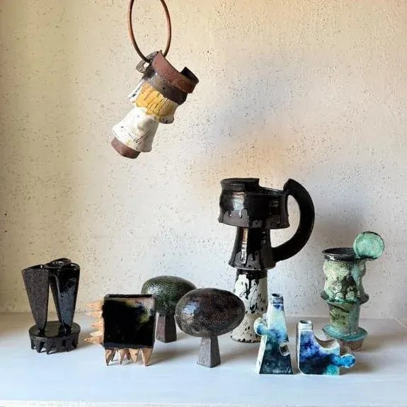 Brutalist Ceramic Sculpture Vase Running Roots For Sale - Image 13 of 13