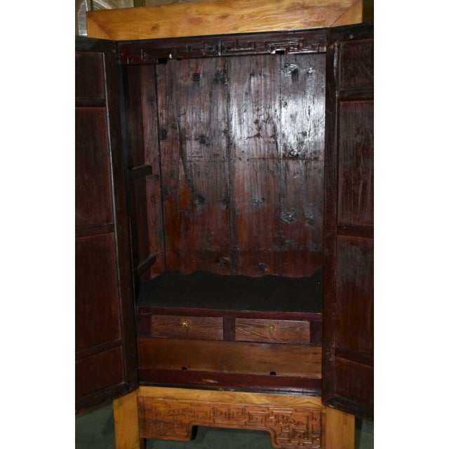 Brown 19th Century Ming Style Chinese Cabinets or Armoires - a Pair For Sale - Image 8 of 12
