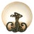 Scandinavian Wall Lamp with Female Figure, Early 1900s For Sale