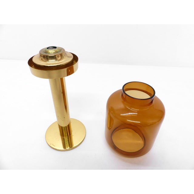 Amber Glass Candleholder by Hans Agne Jakobsson for Hans-Agne Jakobsson Ab Markaryd, 1960s For Sale - Image 6 of 8