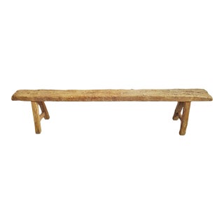 Vintage Elm Long Work Bench For Sale